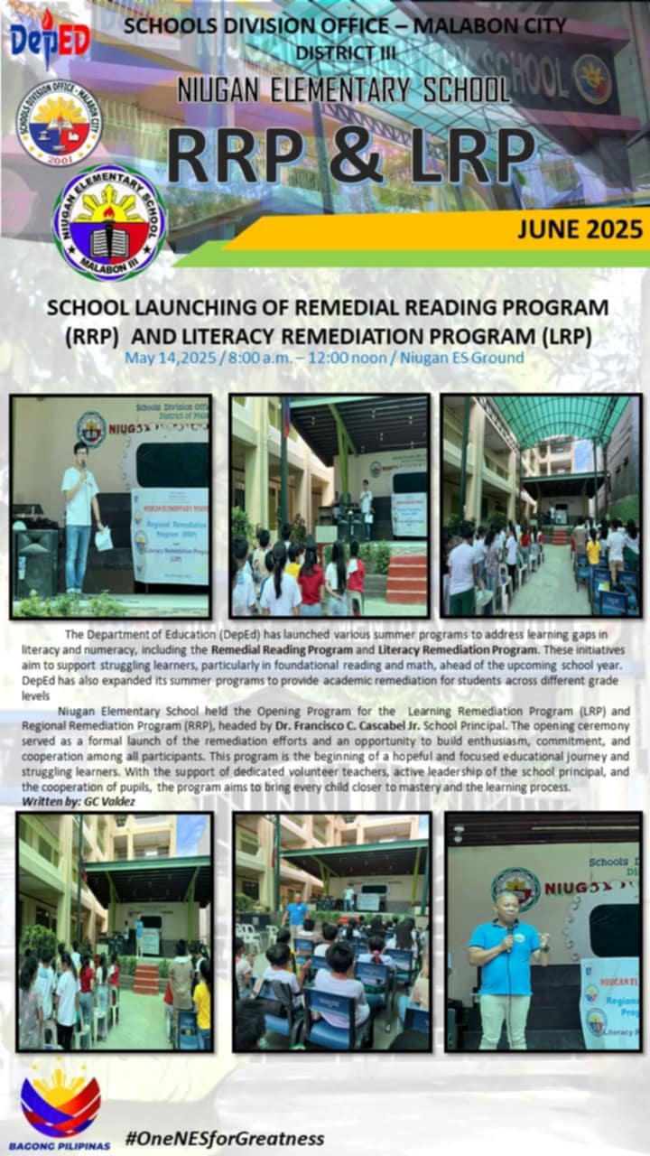 School Launching of Remedial Reading Program (RRP) and Literacy Remediation Program (LRP)