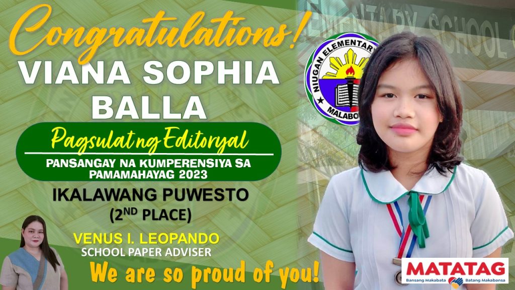 Congratulations, Viana Sophia Balla, for Winning 2nd Place in Editorial ...